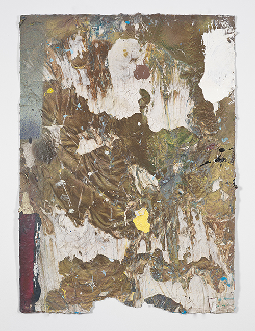 Untitled, 2012, Oil, enamel, latex and acrylic on paper, 22.04 x 29.92 inches (unframed),  84" x 72" 2012